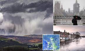 Uk Weather Wintry Showers Hit Parts Of Uk After Scotland Snow Warning Daily Mail Online