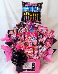 Most sixteen year olds love clothes, electronics, and hanging out with. Sweet 16 Bouquet Click Image To Close Girl Gift Baskets Sweet 16 Birthday Gifts 16th Birthday Gifts