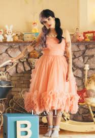 Melanie Martinez Peach Cocktail Party Homecoming Prom Dress Pity Party Melanie Martinez Melanie Martinez Dress Melanie