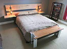Spalted Maple And Steel Head Board With Handmade Lights Floating Headboard Diy Wood Headboard Headboard With Shelves Headboards of course vary in size, length, color, material but if you really want to step outside the box of cliche headboards, opt for the king headboard with built in nightstands.