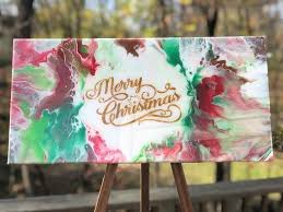 Merry Christmas Gold Glitter Wall Art Holiday Artwork Etsy In 2021 Glitter Wall Art Holiday Artwork Handmade Wall Art