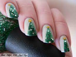 Pin By Mags Carpenter On Diana S Nail Art Manicure Pedicure Nail Polish Christmas Nails Easy Tree Nail Art Christmas Nail Designs