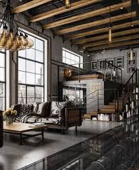 Heavywait Industrial Style Living Room Loft Living Room Design Living Room Loft