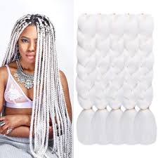 Plus, these are all great braids for kids. Amazon Com 5 Pack Lot Kanekalon Jumbo Braiding Hair White Color 24inch 100g Pack High Temperature Fiber Synthetic Hair Corchet Twist Afro Jumbo Braids With Free Gift Beauty