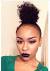 Curly Hair Half Top Knot