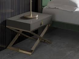 tables de nuit laqua c e et pia c tement acier inox ensemble de 2 unita c s mod bardot table de nuit acier inox chevet design