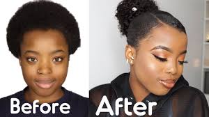 Sleek Weave Ponytail On Short 4c Natural Hair Ft Unice Hair Giveaway Natural Hair Styles 4c Natural Hair Weave Ponytail