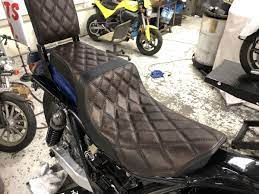 Custom Fiberglass Seat Pan Fabrication On 1992 Harley Davidson Fxr Seating Custom Harley Davidson