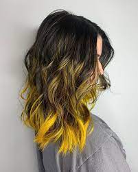 The color is incredibly beautiful. We Might Be Creepin Into Winter But I M Not Over Yellow Hair Black Hair With Highlights Hair Highlights Pink And Black Hair