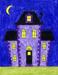 It is best to learn by drawing along while watching this video, or using the pictures to practice. How To Draw An Easy Haunted House Art Projects For Kids