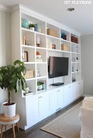 Family Room Built Ins Custom For The Wall The Diy Playbook Living Room Built Ins Living Room Tv Family Room