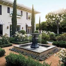 Beverly Hills 1920s Home Landscape Backyard Garden Water Fountains Fountains Garden Fountains