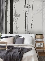 Forest Silhouette Wallpaper Wallsauce Us Feature Wall Bedroom Woodland Wallpaper Wall Decor Bedroom