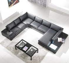 Save on home furniture for all rooms in your home. Modern Black Leather Sectional Living Room Furniture Tos Lf 2066