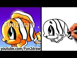 How To Draw Cute Cartoons How To Draw A Clown Fish Youtube Cute Cartoon Drawings Fun2draw Art Drawings For Kids