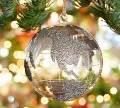 Glitter Globe Ornament Globe Ornament Travel Ornament Glitter Globes