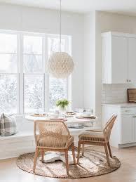 Beach House Breakfast Nook Round Table Woven Chairs Dining Nook Classic Home Decor Home Decor
