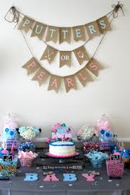 If you are planning a bigger party, you should think of gender reveal snack ideas, like appetizers, finger food, and snacks. Putters Or Pearls Gender Reveal Party Baby Barrett Is A Big Bear S Wife