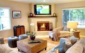 Corner Fireplace Design Ideas Traditional With Open Shelf And Over Desi Corner Fireplace Living Room Furniture Placement Living Room Living Room With Fireplace