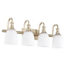 Richmond Four Light Bathroom Vanity Fixture Vanity Lighting Silver Leaf Bathroom Vanity Lighting