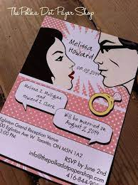 Unique Modern Hip And Funky This Invitation Will Show Your Geekery Pride The Colours Are Com Book Wedding Invitations Superhero Wedding Comic Book Wedding