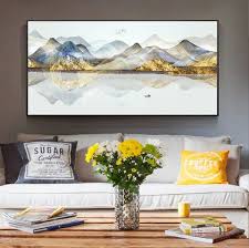 canvas schilderij bergen en water kunst aan je muur abstract modern kleur canvas picture walls wall art decor living room canvas art wall decor