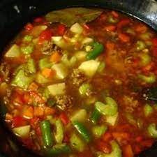 Easy Vegetable Beef Soup Allrecipes Com Easy Vegetable Beef Soup Beef Soup Recipes Recipes
