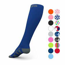 Go2 Compression Socks For Men Women Nurses Runners 20 30 Mmhg High Medical Stocking Maternity Travel Best Performance Recovery Circulation Stamina Blue Compression Socks For Travel Nurse Compression Socks Compression Socks