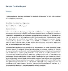 The purpose of a position paper is to generate support on an issue. Read Online Position Paper Sample Format Free Epub Online
