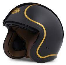 98174 20ex Harley Davidson Helmet M06 Boogie 3 4 Black Gold At Thunderbike Shop