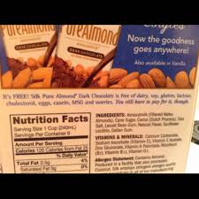 Almonds are totally good for you, right? Silk Almond Almondmilk Dark Chocolate Calories Nutrition Analysis More Fooducate