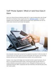 Voip's significant role in businesses is simple: Voip Phone System What Is It And How Does It Work By Stephan James Issuu