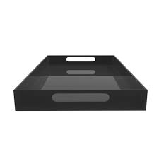 Black Serving Tray 20 Large Acrylic Tray For Coffee Table Breakfast Tea Food Butler Decorative Display Countert Black Serving Trays Acrylic Tray Serving Tray