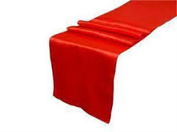 Red Satin Table Runner For Tablescape Table Runners Reception Table Decorations Buying Carpet