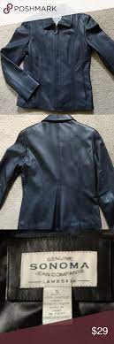 Leather Jacket Sonoma Jean Co 100 Soft Lambskin Leather Full Zipper 100 Silky Poly Lined Slash Pockets Worn Once E Leather Jacket Jackets Sonoma Jeans