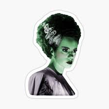 Add hairspray to the white streaks for an extra secure finish. Bride Of Frankenstein Stickers Redbubble