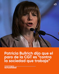 Rosario3 | 🔴 La ministra de Seguridad de la Nación, Patricia Bullrich,  criticó este domingo el paro del 9 de mayo convocado por la CGT y dijo q...  | Instagram