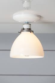 Milk Glass Shade Light Ceiling Mount Lamp Semi Flush Mount Industrial Light Electric
