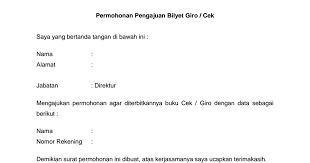Bermacam contoh surat pemberitahuan resmi. Contoh Surat Permohonan Penerbitan Buku Cek Atau Giro Bagi Contoh Surat