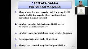 6.1 rumusan kajian rumusan ini merupakan jawapan kepada persoalan kajian dan dapatan kepada objektif kajian yang telah dibentangkan dalam bab pertama. Apa Penyataan Masalah Objektif Persoalan Kajian Dan Definisi Operasi Youtube