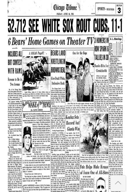 ON THIS DAY IN 1964: 52,712 SEE SOX CLUB CUBS | soxnerd