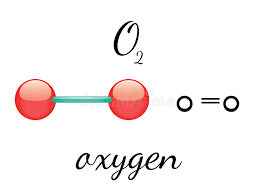 Molécula del oxígeno O2 stock de ilustración. Ilustración de oxígeno -  63293268