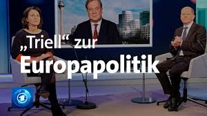 (ap) — a georgia district attorney is scheduled for trial in september on felony charges related to a campaign video he recorded in a government building parking lot. Baerbock Laschet Scholz Erstes Triell Zu Europa Politik Wdr Europaforum Youtube