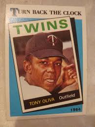 1989 TOPPS TONY OLIVA #665 TURN BACK THE CLOCK BASEBALL CARD
