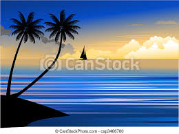 How to draw a beach. Sunset At The Beach Sunset Beach Canstock