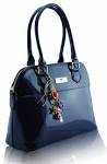Navy Patent clutch bag Navy patent shouder bag. uk