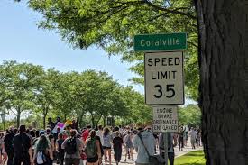 Iowa Freedom Riders Lead A March To Coralville Peacefully Encounter State Troopers Blocking Access To I 80 Little Village