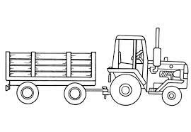 Traktor Mit Anhanger Ausmalbild Ausmalbilder Traktor Ausmalen Kinderfarben