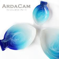 トルコ ガラス お皿 フィッシュ サラダ パスタ お魚 プレート 皿 おしゃれ ガラス 可愛い 北欧 海 模様 波 白波 夏 期間限定 食器 おしゃれ 皿 デザート かわいい プレート お盆 カフェ サラダ プレート 大人気 mサイズ