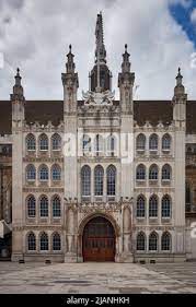 Guildhall London Building Grand Entrance façade town hall and ceremonial and administrative centre of the City of London, UK Stock Photo - Alamy